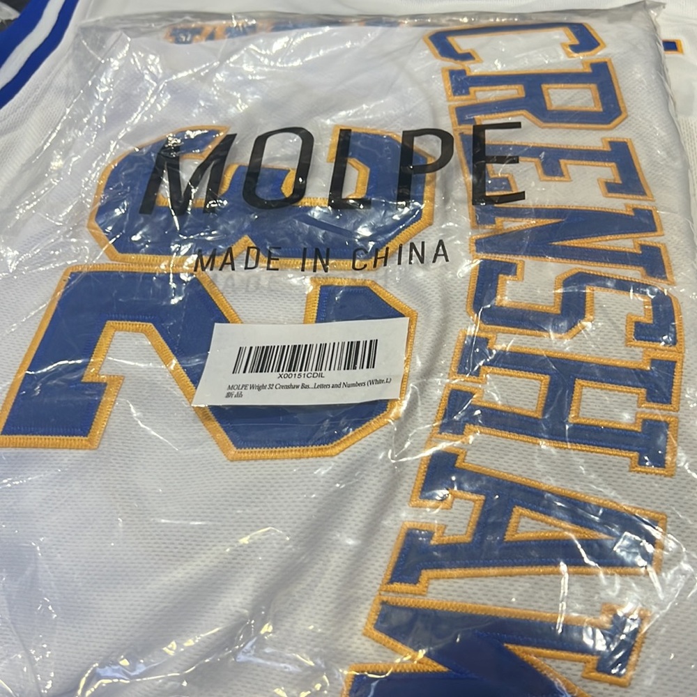 NWT MOLPE Athletic Wright Crenshaw #32 Basketball Jersey Shirt Men's Size Large - Picture 6 of 6
